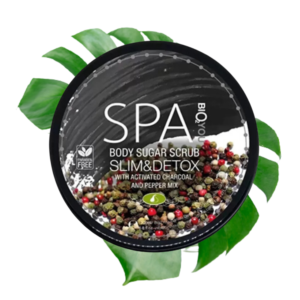 Gommage pour le corps au charbon minceur et detox